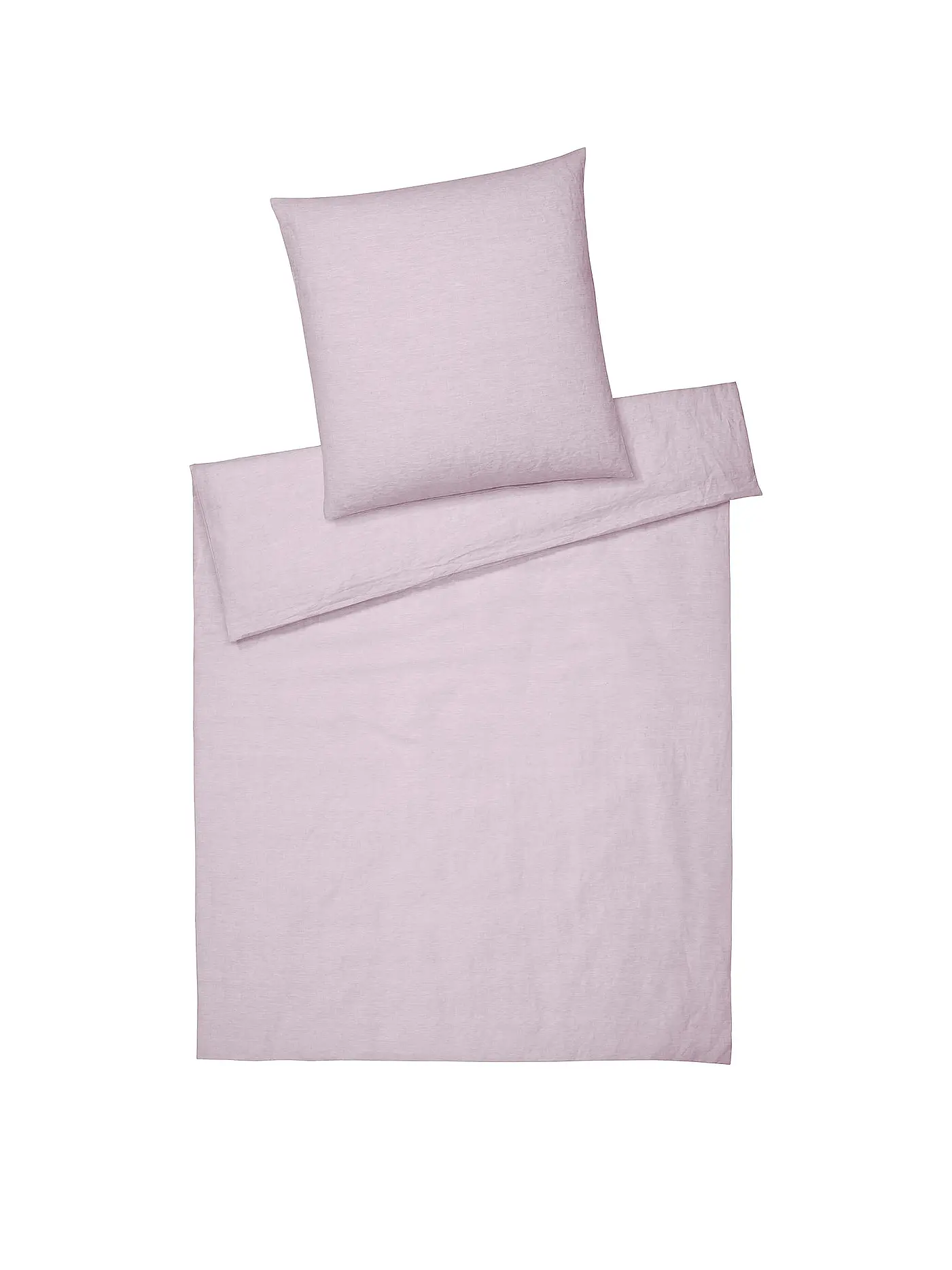 ELEGANTE | Halbleinen Bettwäsche 140x200cm BREEZE Pistazie | lila